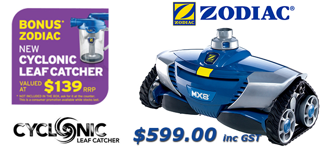 Zodiac Pool Product Banner - MX8 With Leaf Catcherv2